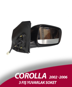 Ayna Sağ Elektirikli 3 Fiş Yuvarlak Soket Corolla 2002-2006 (87901-02060)