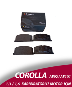 Fren Balatası Ön Corolla 1,6 1988-1994 /Corolla 1,3  1988-1998 Karbüratörlü