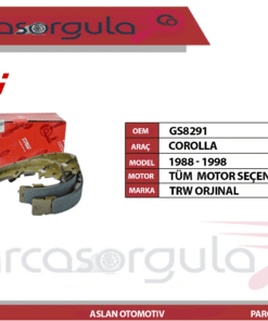Trw Fren Balatası Arka Corolla 1,3/1,6 1988-1998 (GS8291)
