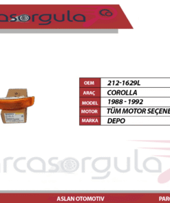 Depo Tampon Sinyali Sol Corolla AE92 1988-1992 (212-1629L)