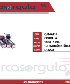Denso Ateşleme Bujisi Corolla 1,6 Karbüratörlü Uzun Paso 1988-1994 (QJ16ARU)
