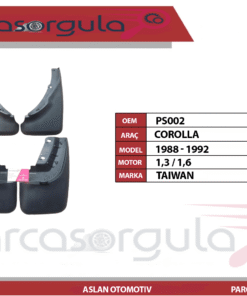 Paçalık Takımı Ön ve Arka Set Corolla 1988-1992