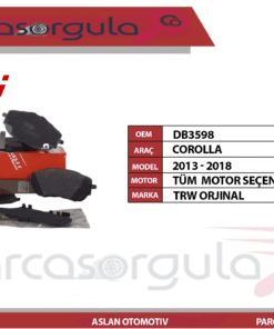 Trw Ön Fren Balatası Corolla 2013-2018 (GDB3598)