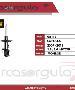 Monroe Amortisör Ön Sağ Corolla 2007-2018/Auris 2007-2018