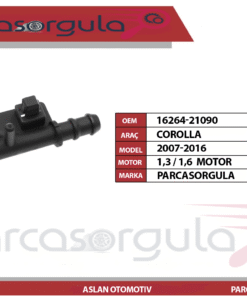 Rekor Yedek Depo Su Hortum Birleştirici Corolla 2007-2016