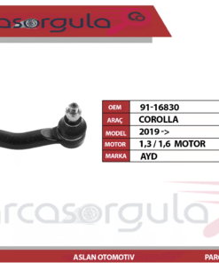 Rotbaşı Sağ Corolla 2019->