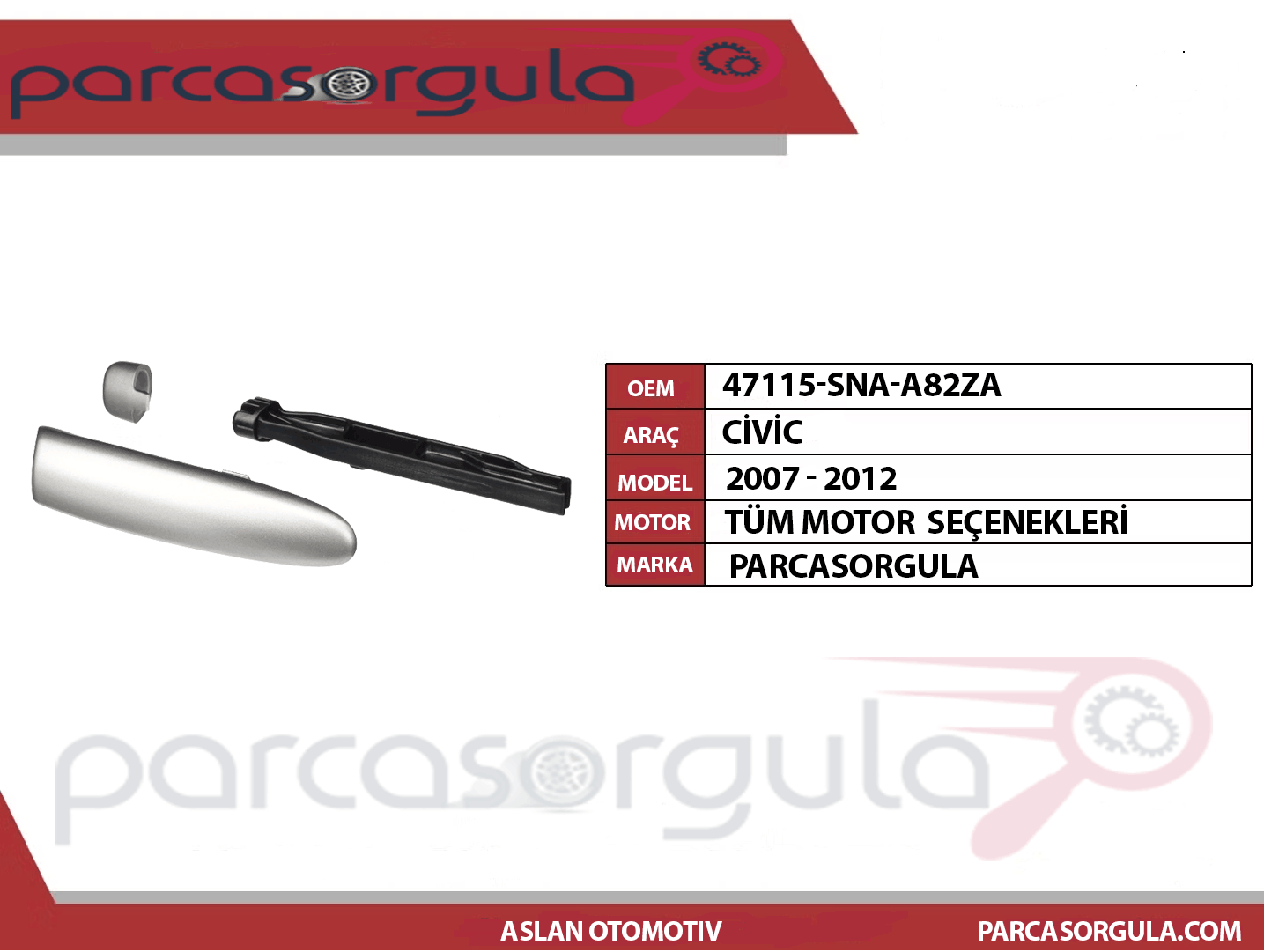 El Fren Kolu Kapağı Civic 2007-2012