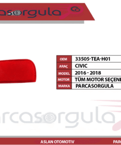 Tampon Reflektör Arka Sağ Civic 2016-2018